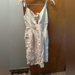 Express Ivory Smocked Blouse